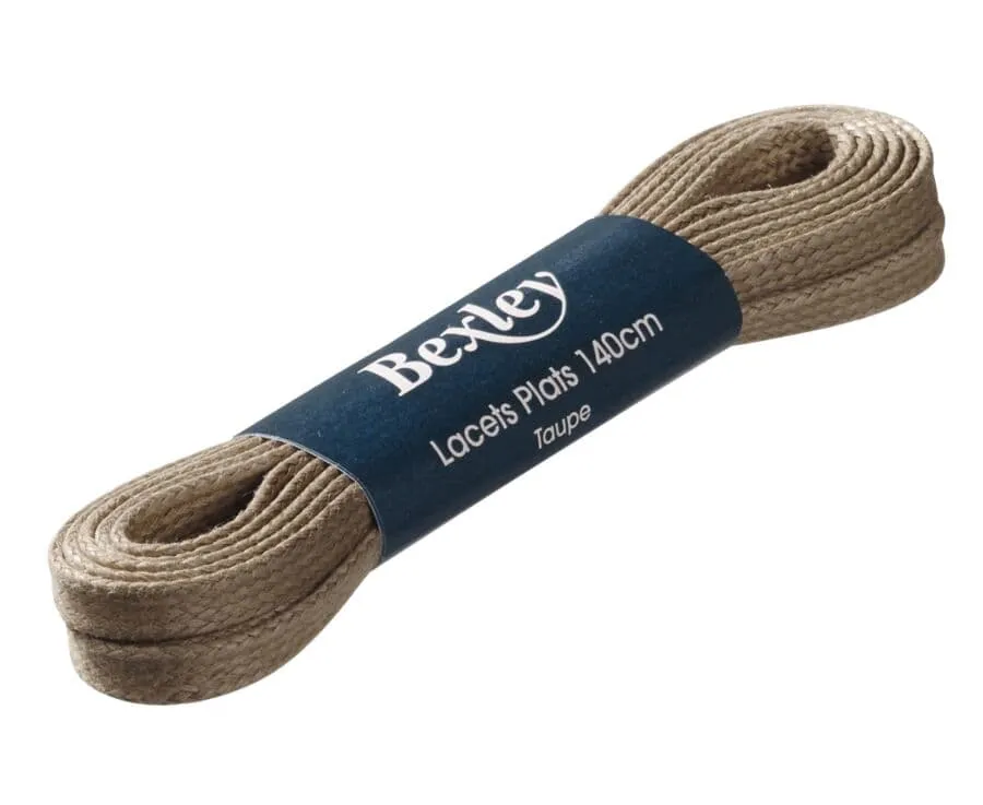 2 paires de lacets Taupe pour sneakers montantes