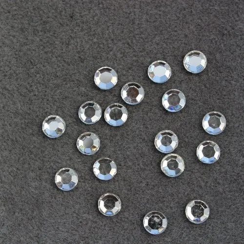 20 cabochons ronds tcheque 8 mm crystal (ss40)