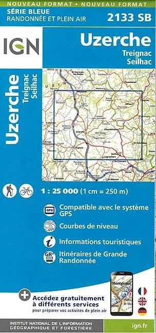 2133 SB UZERCHE TREIGNAC 1 25 000