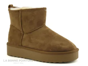 Achat chaussures Banana Moon Femme Boots, vente B et M Banana Moon - 264-34-060 Camel - Boots fourrees - Semelle plateforme