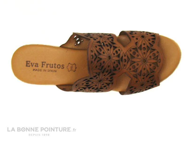 Achat chaussures Eva Frutos Femme Mule, vente Eva Frutos 1657 Marron - Brides ajourees - Mule talon compensee