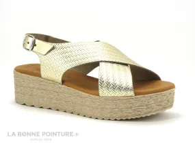 Achat chaussures Eva Frutos Femme Sandale et Nu-pieds, vente Eva Frutos 714 Oro espiga - Nu-pieds plateforme Femme