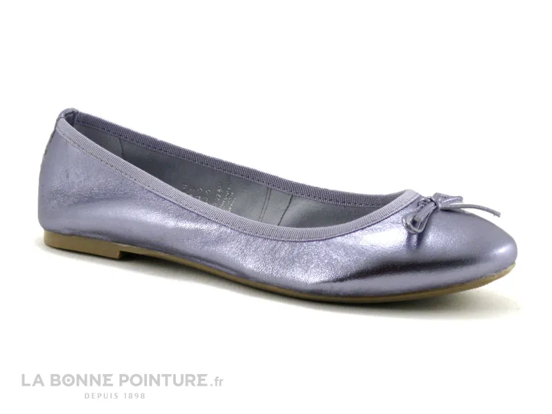 Achat chaussures Marco Tozzi Femme Ballerine, vente Marco Tozzi Premio 2-22122-22 Lavender metal - Ballerine cuir