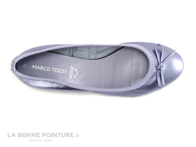 Achat chaussures Marco Tozzi Femme Ballerine, vente Marco Tozzi Premio 2-22122-22 Lavender metal - Ballerine cuir