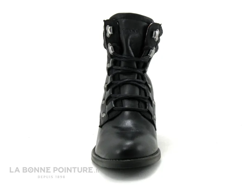 Achat chaussures Moran's Femme Boots, vente Morans SALIXO Noir - Bottine a lacet Femme - Haut carreaux gris