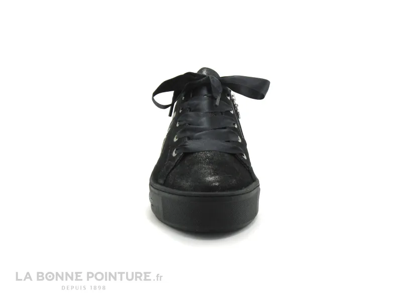 Achat chaussures Softwaves Femme Basket, vente Softwaves 7-55-23 Stary Black - California - Sneakers noir brillant