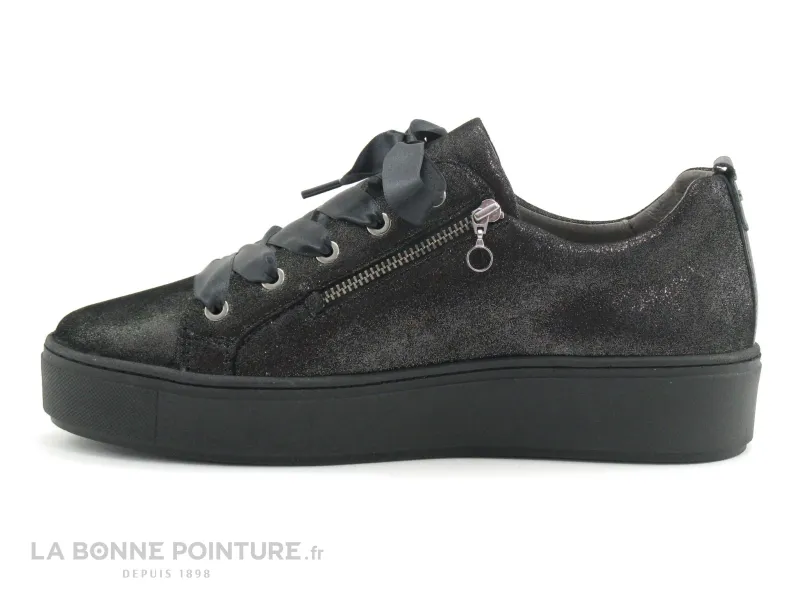 Achat chaussures Softwaves Femme Basket, vente Softwaves 7-55-23 Stary Black - California - Sneakers noir brillant