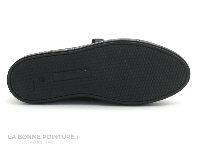 Achat chaussures Softwaves Femme Basket, vente Softwaves 7-55-23 Stary Black - California - Sneakers noir brillant