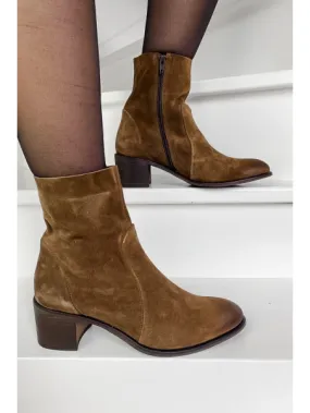 Aliwell - Bottines ALIAS Velours Camel