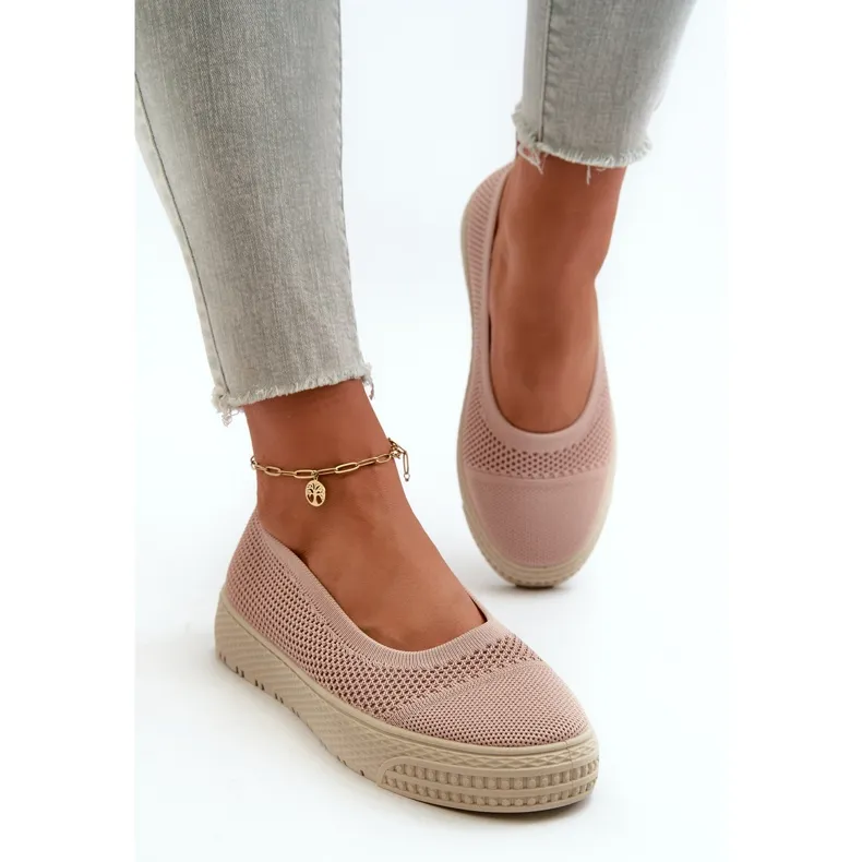 Baskets Plateforme Slip-on Femme Rose Pimadea