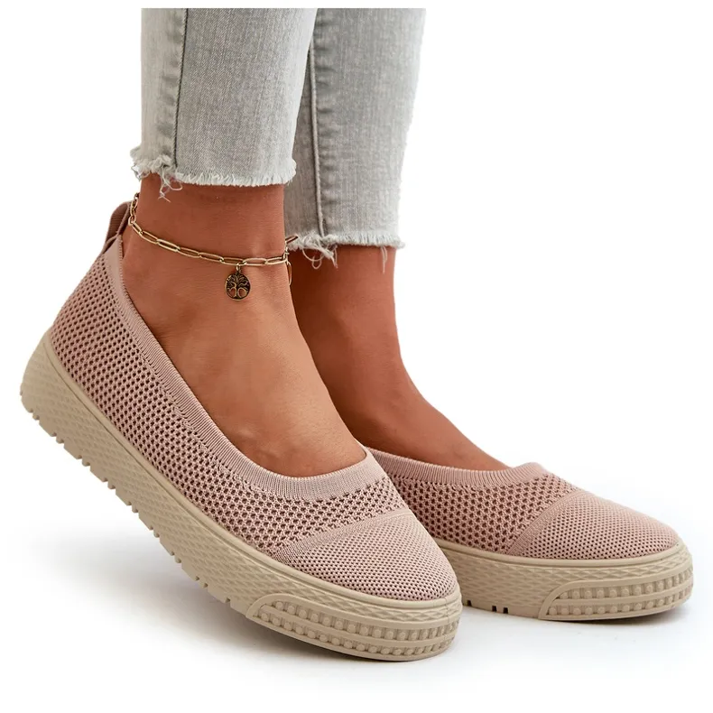 Baskets Plateforme Slip-on Femme Rose Pimadea