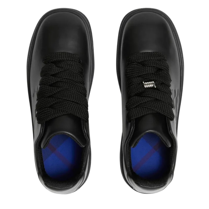 Baskets sneakers cuir noir chevalier Equestrian Knight