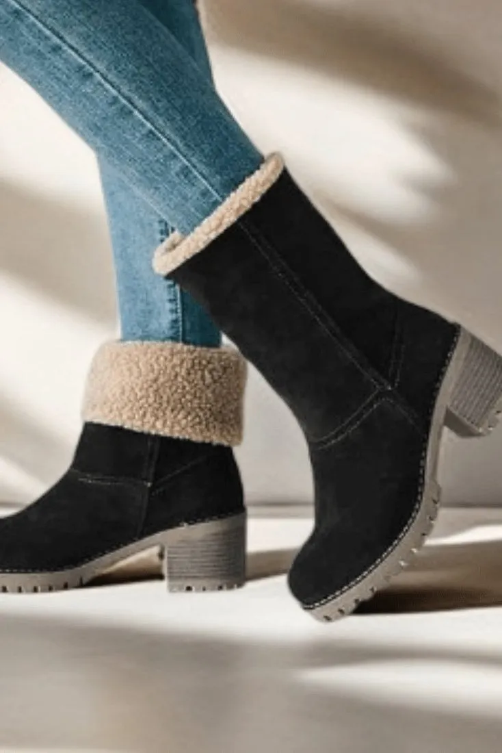 Bottes en Laine Mi-Mollet