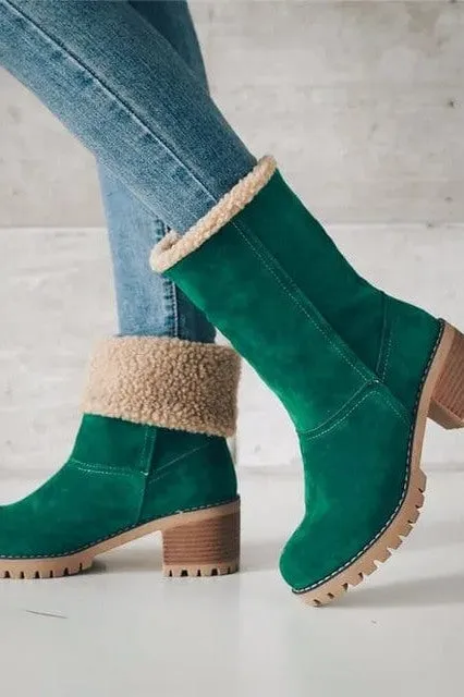 Bottes en Laine Mi-Mollet