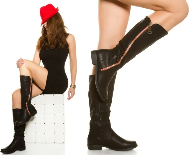 Bottes femme tendance et fashion CELIA couleur noir