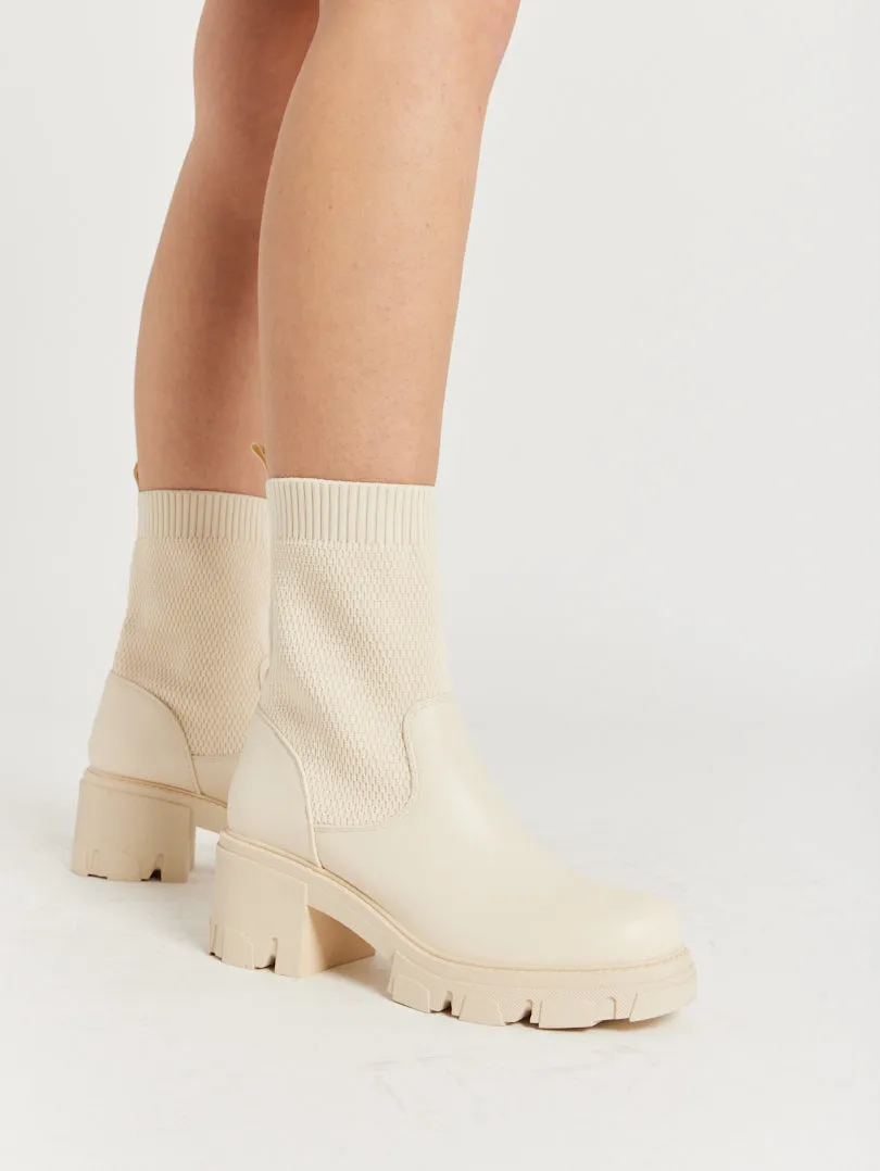 Bottines tendances bi matière