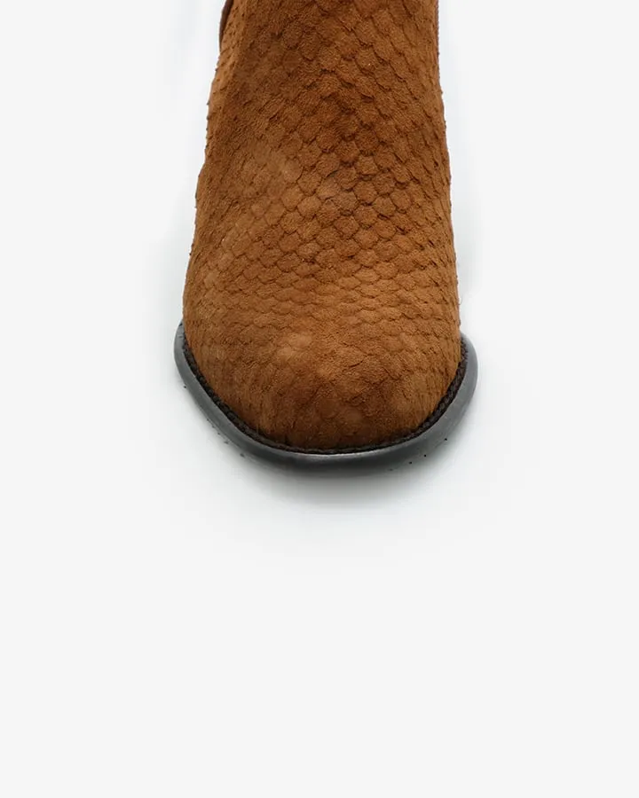 Bottines Velours Marron Femme à talon | Fara | Adige Chaussures