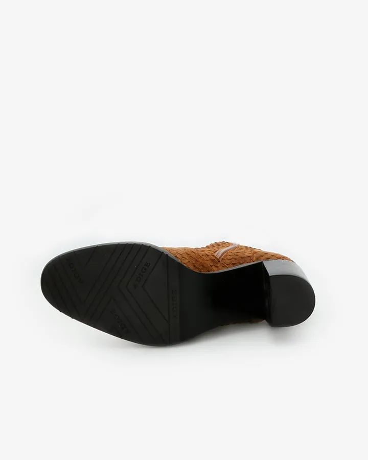 Bottines Velours Marron Femme à talon | Fara | Adige Chaussures