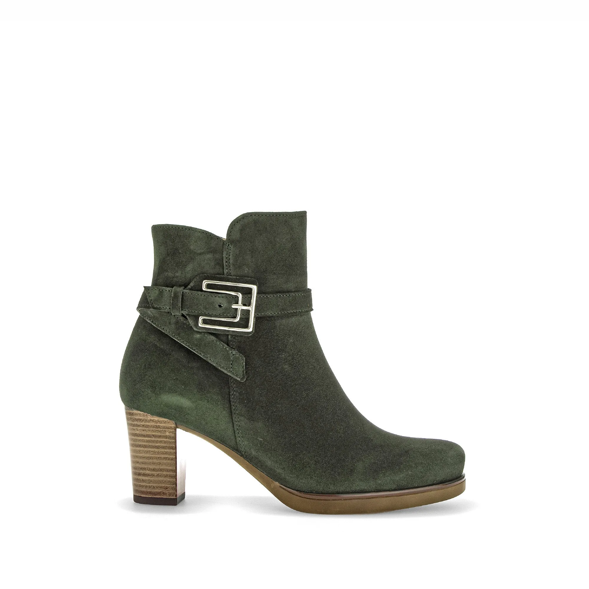 Bottines vertes en velours