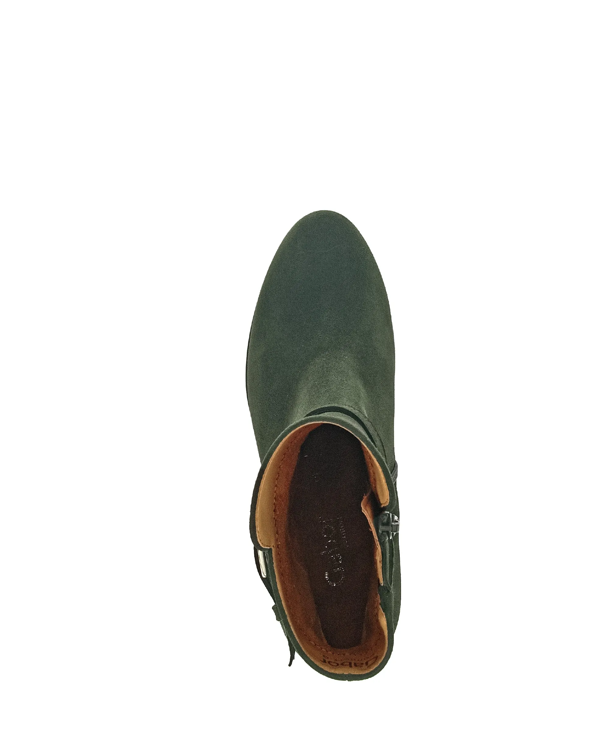 Bottines vertes en velours