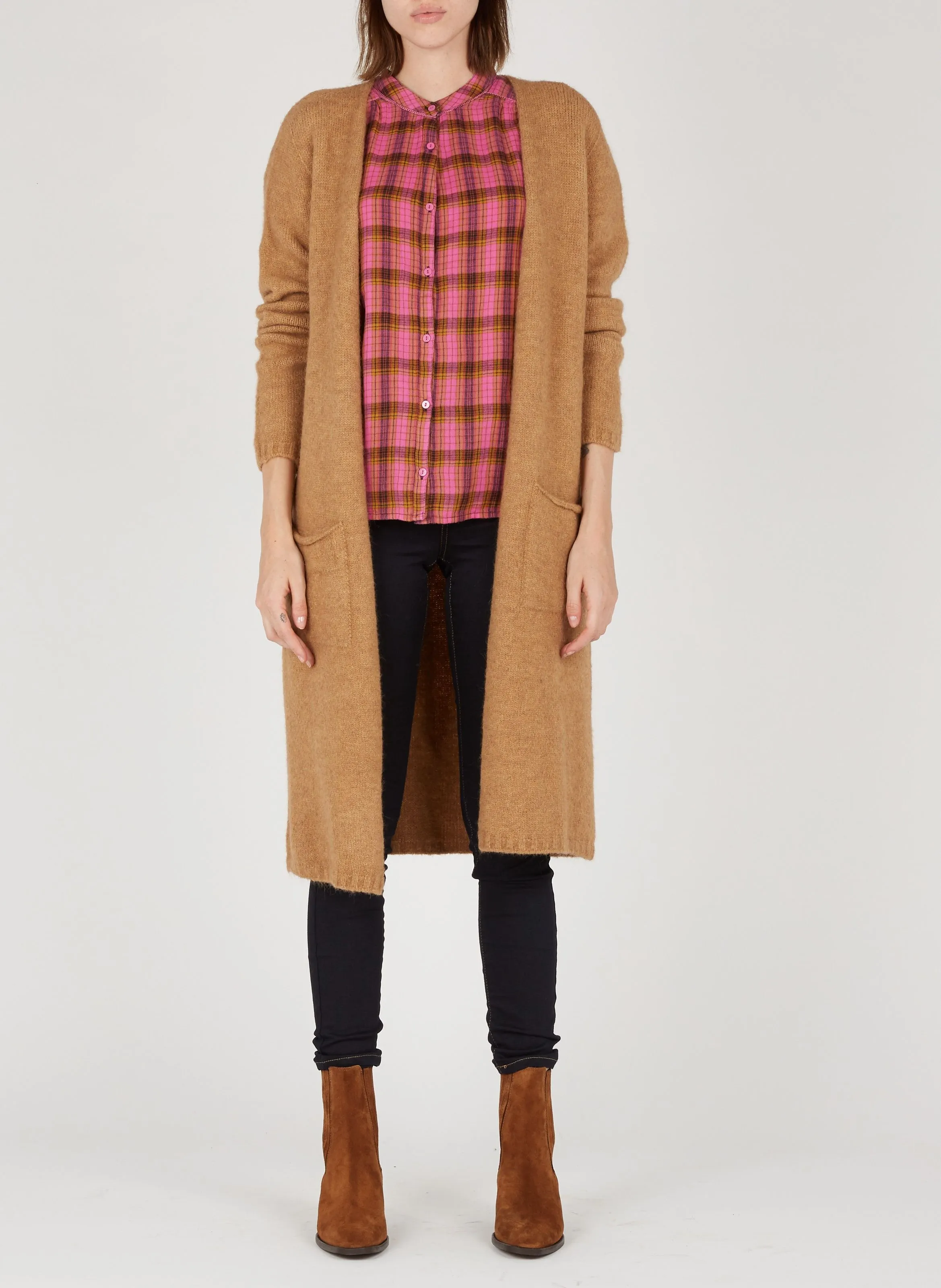 BOTTINES WESTERN TALONS MI-HAUTS EN CUIR VELOURS BIRMAN - JONAK pour FEMME | Printemps