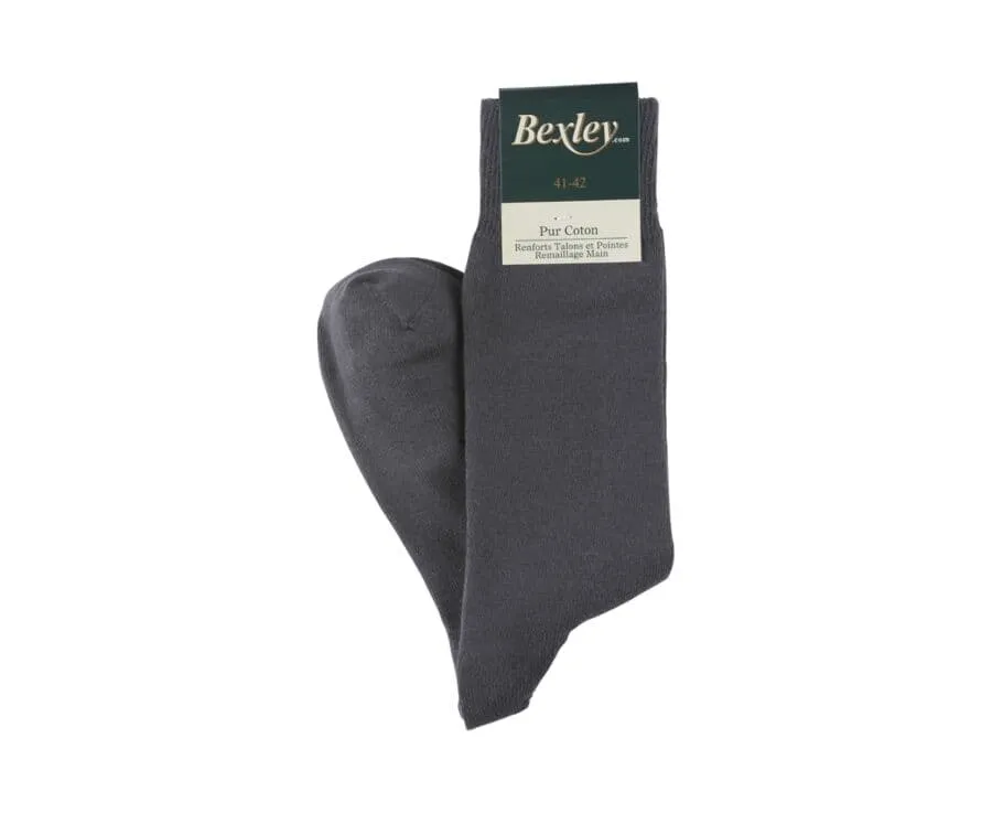 Chaussettes homme épaisses coton Gris Anthracite