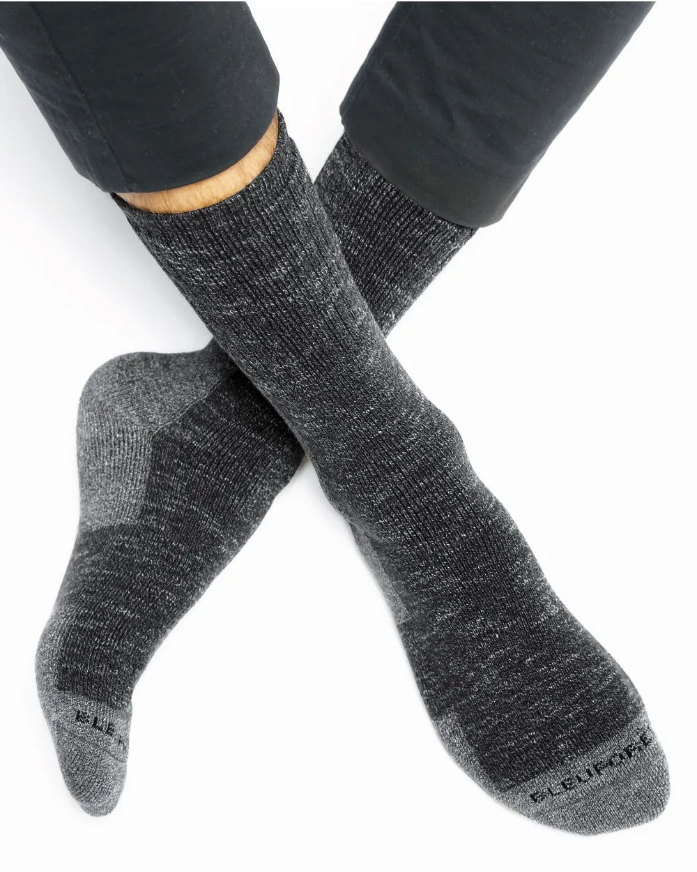 Chaussettes Randonnée Chaudes homme Anthracite - Bleuforêt