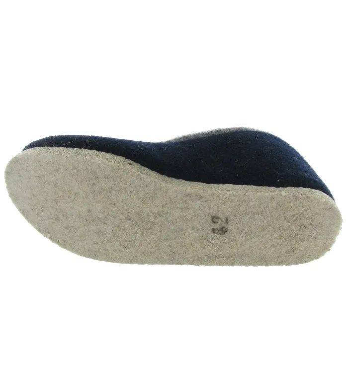 chaussons et pantoufles - Charentaises Hiver - homme - Toile Jean - Bleu - Rondinaud