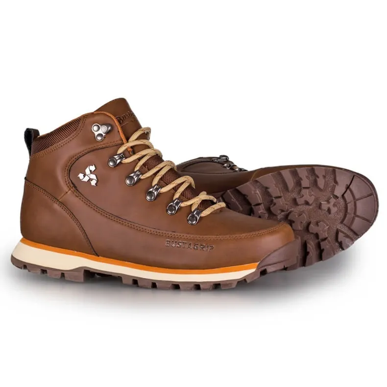 Chaussures de randonnée en cuir pour hommes, marron foncé Outback Bustagrip brun