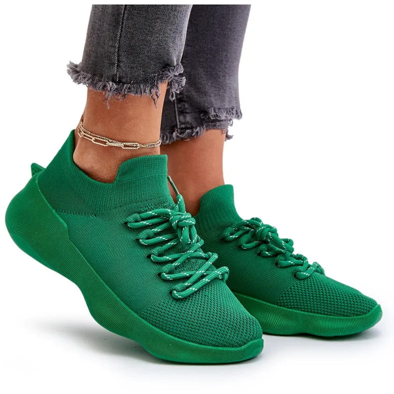 Chaussures de sport à enfiler pour femmes vert Juhitha