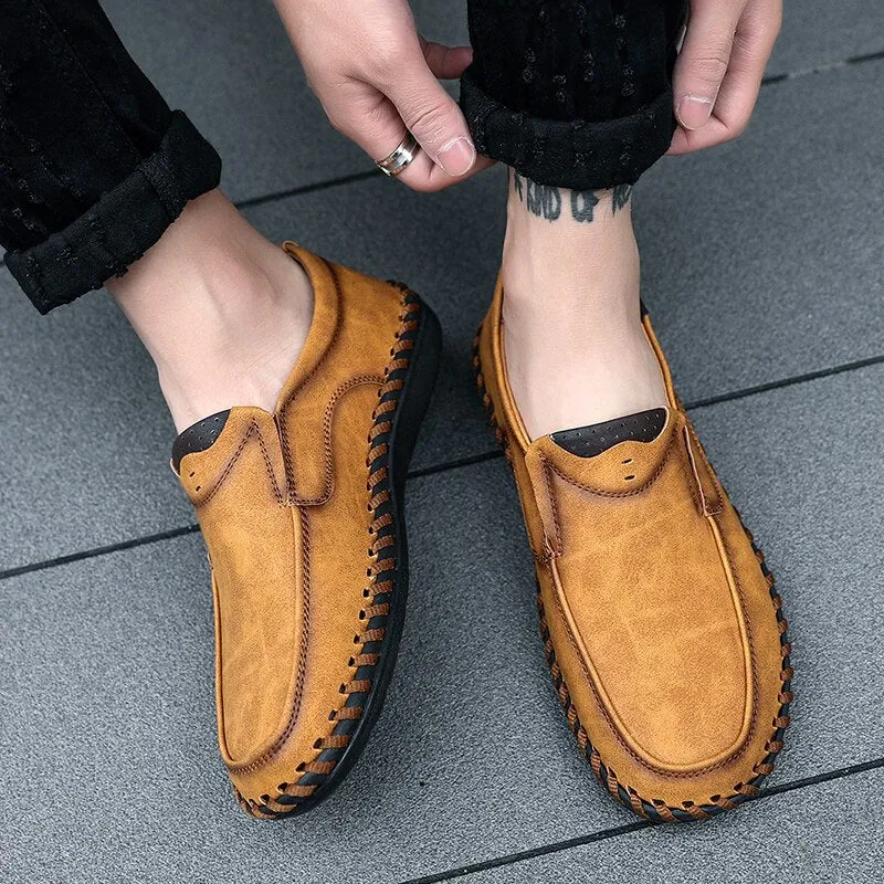Chaussures décontractées en cuir pour hommes - Zewta