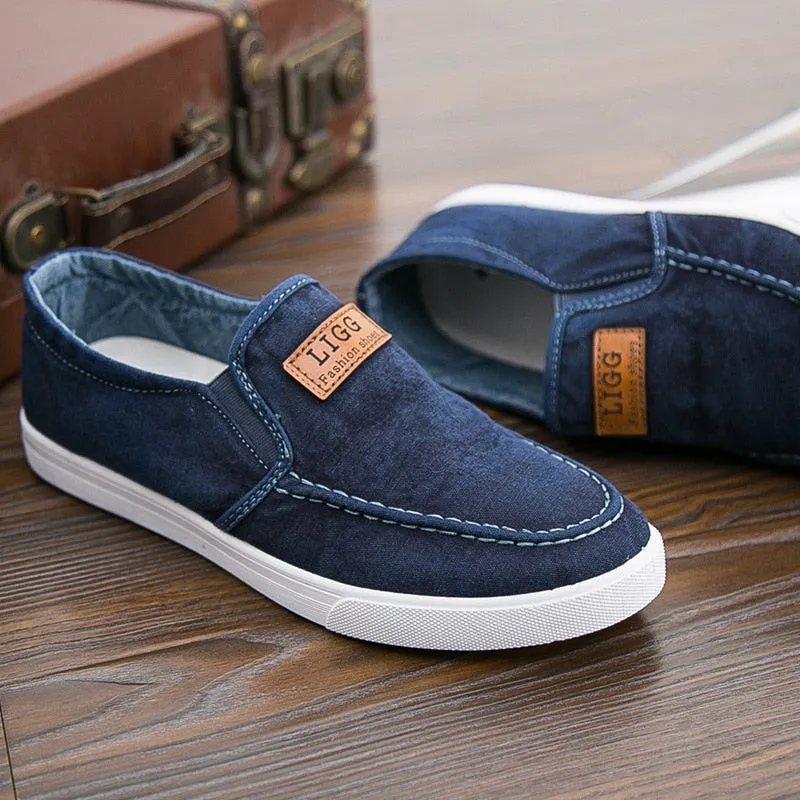 Chaussures décontractées respirantes en toile et Denim pour hommes - Jappy