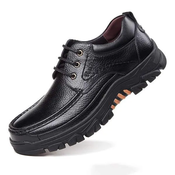 Chaussures en Cuir Décontractées à Lacets pour Hommes