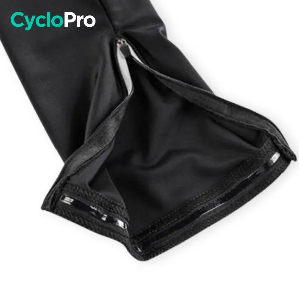 COLLANT CYCLISTE HIVER HOMME NOIR - CRISTAL+