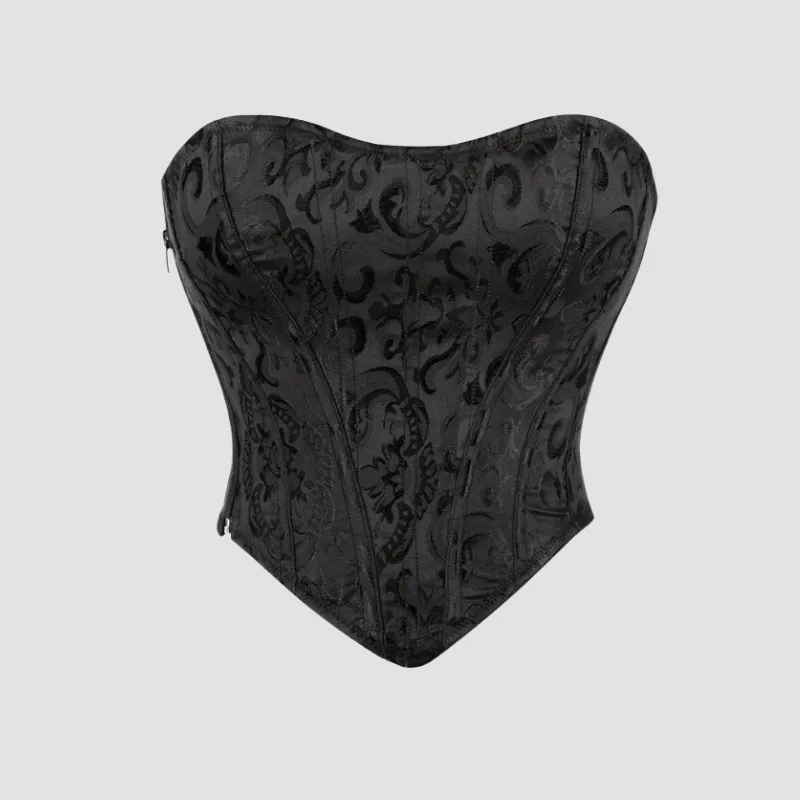 Corset femme noir à lacet