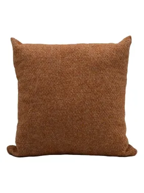 Coussin en laine avec micro-motif losange - Marron foncé