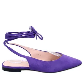 Dentoni Ballerines violettes à lacets