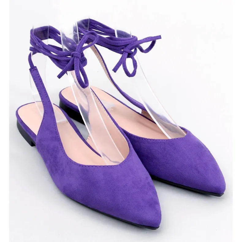 Dentoni Ballerines violettes à lacets