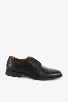 Derbies en cuir lisse noir