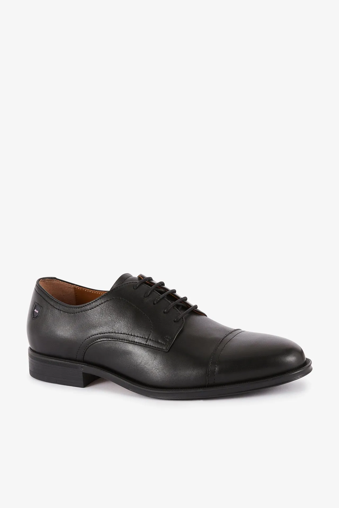 Derbies en cuir lisse noir