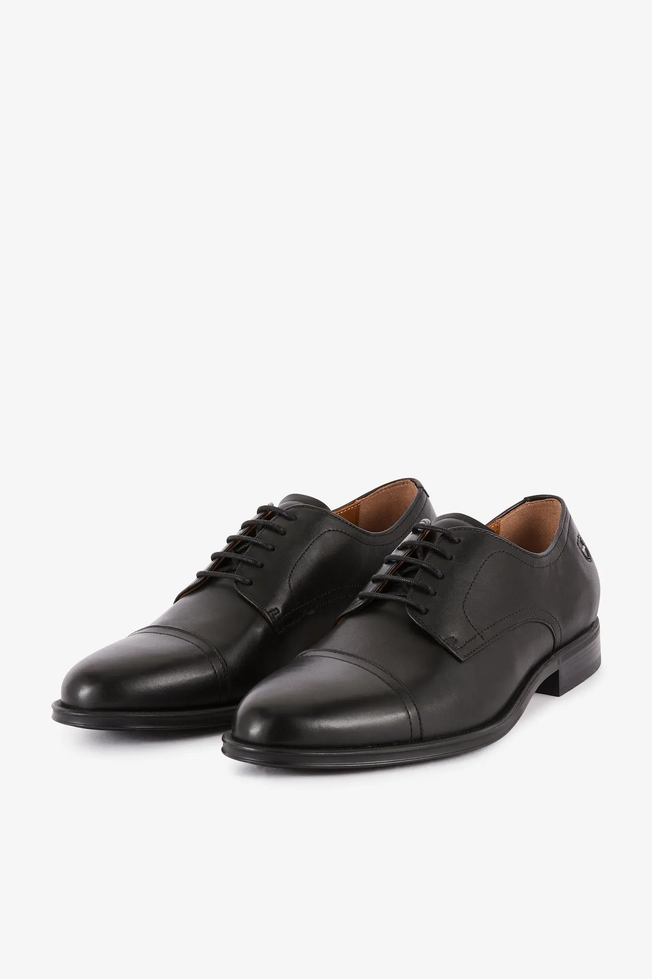 Derbies en cuir lisse noir