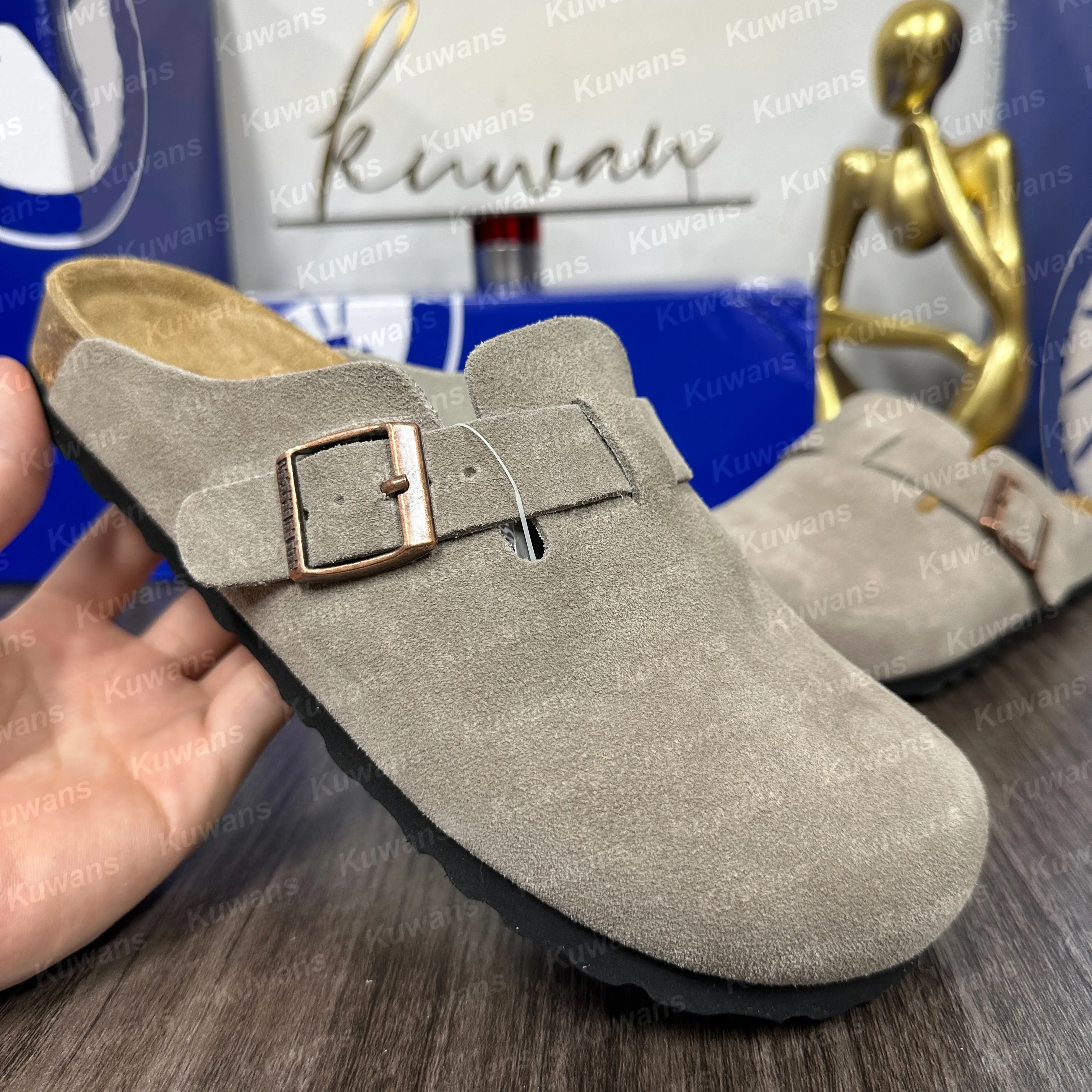 Designer Bostons Obstrués Sandales Sandales Gantonniers Liège Flat Mode Dété Diaporne De Cuir Préféré Plage Chaussures Décontrac
