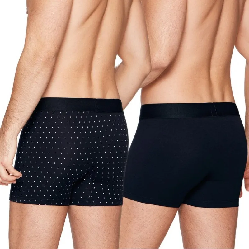 EDEN PARK Lot de 2 Boxers Homme Coton MINIBALLON Marine