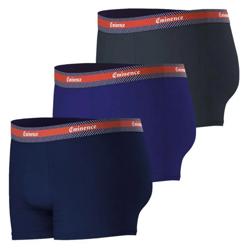 EMINENCE 3 Boxers Homme Coton Bio SELECTION Marine Indigo Poivre