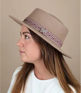 fedora feutre beige - Fawne light brown Barts : Headict