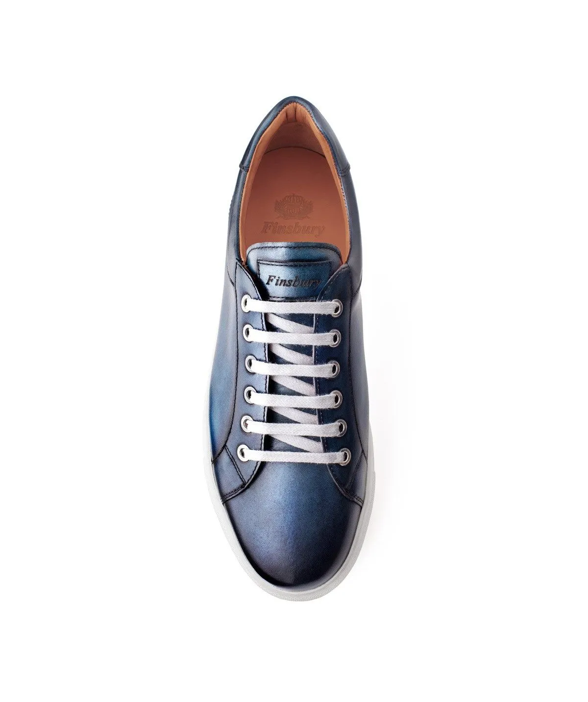 FINSBURY  Sneakers cuir julian - Bleu