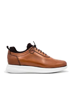 FINSBURY  Sneakers cuir prana - Marron