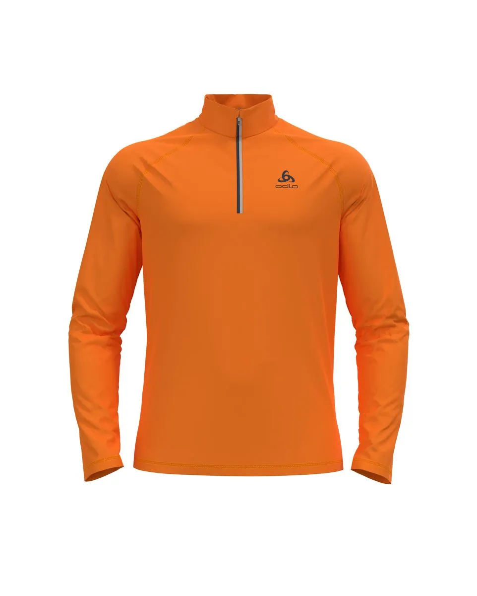 Haut col zip Homme MID LAYER 1/2 ZIP BESSO Orange