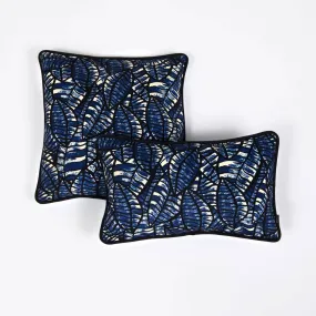 Housse de coussin en velours avec passepoil motif Junglo - ZéphyrAndCo