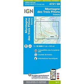 IGN 4721 SB MONTAGNE DES TROIS PITONS 1 25 000